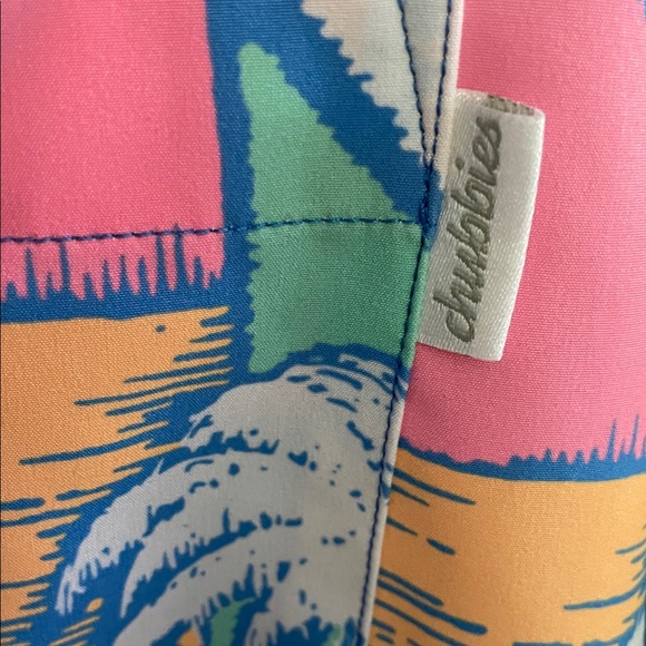 Chubbies Men's Vibrant Geometric Palm Shirt - Blue, Pink, Orange - Picture 5 of 8